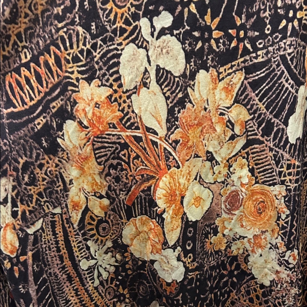 NWOT Soft Surroundings Multicolor Floral 3/4 length Sleeve Dress - Picture 3 of 8